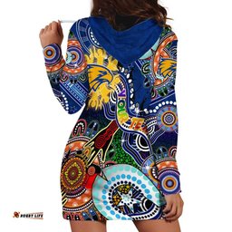 Custom NAIDOC Week 2024 West Coast Eagles Hoodie Dress Australia Aboriginal Dot Painting