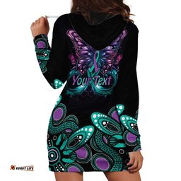 Personalised Hope Fight Suicide Prevention Awareness Hoodie Dress Aboriginal Motif