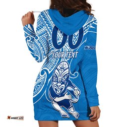 Custom Text And Number Blues Super Rugby Hoodie Dress Kahurangi Go Champions