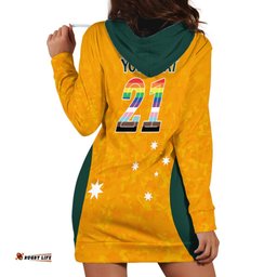 Custom Australia Matildas Pride With Kangaroo Hoodie Dress