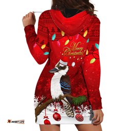 Australia Christmas Hoodie Dress Aussie Kookaburra Santa Merry Xmas
