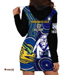 Bulldogs Mix Parramatta Eels Rugby Hoodie Dress Aboriginal Version