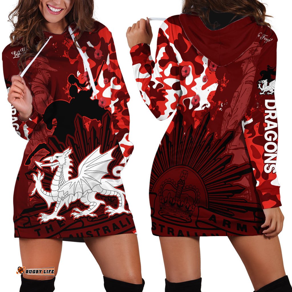 NRL ANZAC St Dragons Hoodie Dress Camouflage