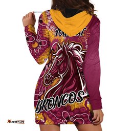 Personalised Broncos NAIDOC Week 2024 Hoodie Dress Aboriginal Fire Burning Sparks