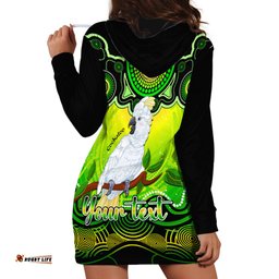 Personalised Australia Libra Cockatoo Zodiac Hoodie Dress Auz Astrology Aboriginal Green