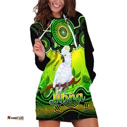 Personalised Australia Libra Cockatoo Zodiac Hoodie Dress Auz Astrology Aboriginal Green