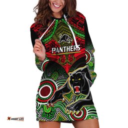 Panthers Rugby Hoodie Dress Penrith 1966 Aboriginal Mix Polynesian Pattern