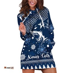 Custom Geelong Cats Football Hoodie Dress Christmas Vibe