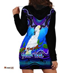 Personalised Australia Libra Cockatoo Zodiac Hoodie Dress Auz Astrology Aboriginal Blue