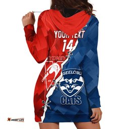 Custom Swans And Cats Football Hoodie Dress 2024 Together Dynamic Version