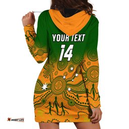 Personalised Australia Rugby Hoodie Dress Go Wallaroos Pacific Indigenous Version