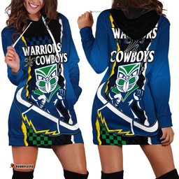 NRL Combine Warriors and Cowboys Hoodie Dress