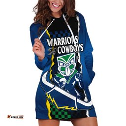 NRL Combine Warriors and Cowboys Hoodie Dress