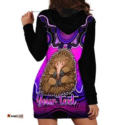 Personalised Australia Virgo Echidna Zodiac Hoodie Dress Auz Astrology Aboriginal Magenta