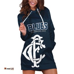 AFL Blues Champions Hoodie Dress Proud Carlton Aboriginal Vibe