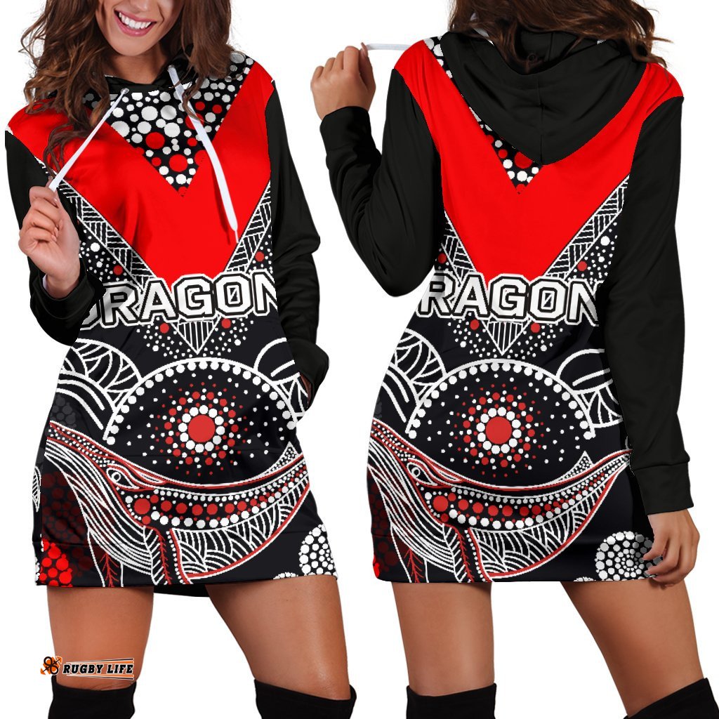 St. George Illawarra Dragons Women Hoodie Dress Aboriginal
