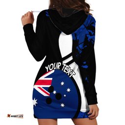 Personalised Australia Bowling Born To Bowl Hoodie Dress Grunge Style