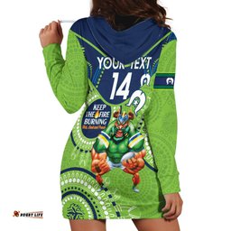 Custom NRL Raiders NAIDOC Week Hoodie Dress Keep The Fire Burning Indigenous Art