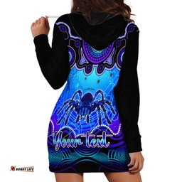 Personalised Australia Scorpio Tarantulas Spider Zodiac Hoodie Dress Auz Astrology Aboriginal Blue