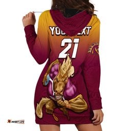 Custom NRL Broncos Premiers Hoodie Dress
