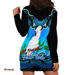 Personalised Australia Libra Cockatoo Zodiac Hoodie Dress Auz Astrology Aboriginal Aqua