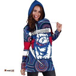 Western Football Bulldogs Women Hoodie Dress Redamancy Indigenous Australian