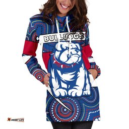 Western Football Bulldogs Women Hoodie Dress Redamancy Indigenous Australian