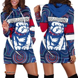 Western Football Bulldogs Women Hoodie Dress Redamancy Indigenous Australian