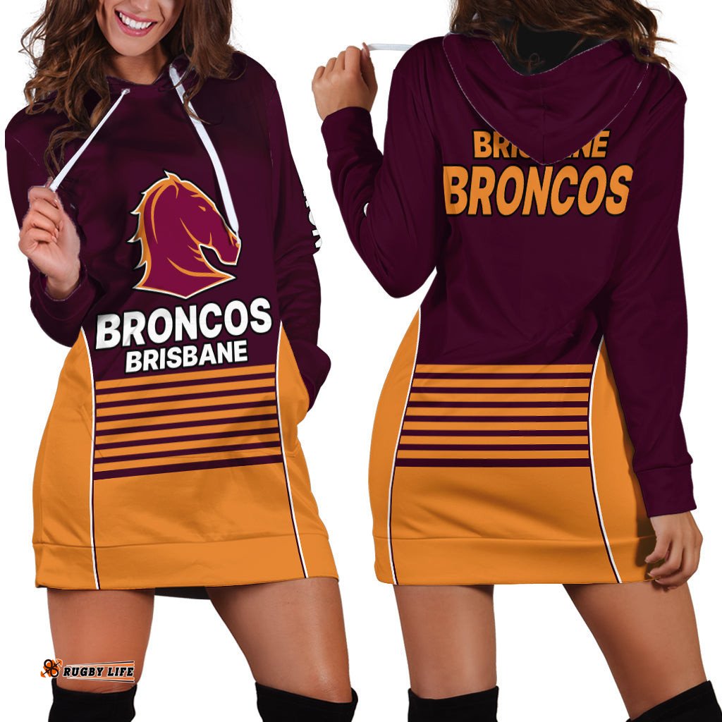 Brisbane Broncos NRL Hoodie Dress No3