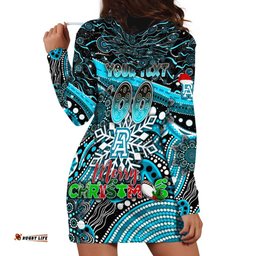 Merry Christmas AFL Power Hoodie Dress Aboriginal Santa Football Mascot