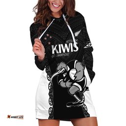 Aotearoa Rugby Custom Hoodie Dress Maori Kiwi Mascot Style
