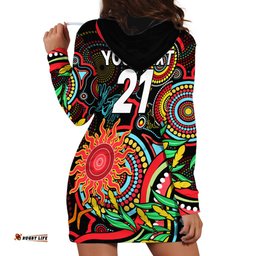 Custom Suns Football Aboriginal Art Hoodie Dress NAIDOC Indigenous Tribal
