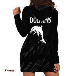 NRL Dolphins Rugby Hoodie Dress Simple Black Style