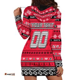 Personalized Saints Football Xmas Hoodie Dress Australia AFL Mascot