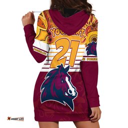Custom NRL Broncos Champions Hoodie Dress Proud Newcastle Aboriginal Vibe