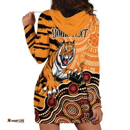 Personalised Wests Tigers NAIDOC Week 2024 Hoodie Dress Aboriginal Fire Burning Sparks