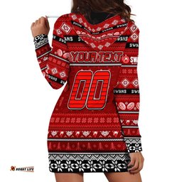 Personalized Swans Football Xmas Hoodie Dress Australia AFL Mascot