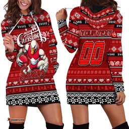 Personalized Swans Football Xmas Hoodie Dress Australia AFL Mascot