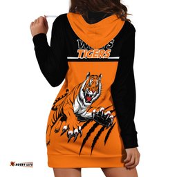 Wests Tigers Rugby Hoodie Dress Orange Simple Style