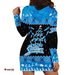 Adelaide Strikers Cricket Christmas Hoodie Dress Merry Xmas Indigenous Art