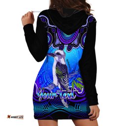 Personalised Australia Sagittarius Kookaburra Zodiac Hoodie Dress Auz Astrology Aboriginal Blue