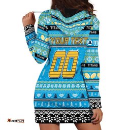Personalized Titans Rugby Xmas Hoodie Dress Australia NRL Mascot