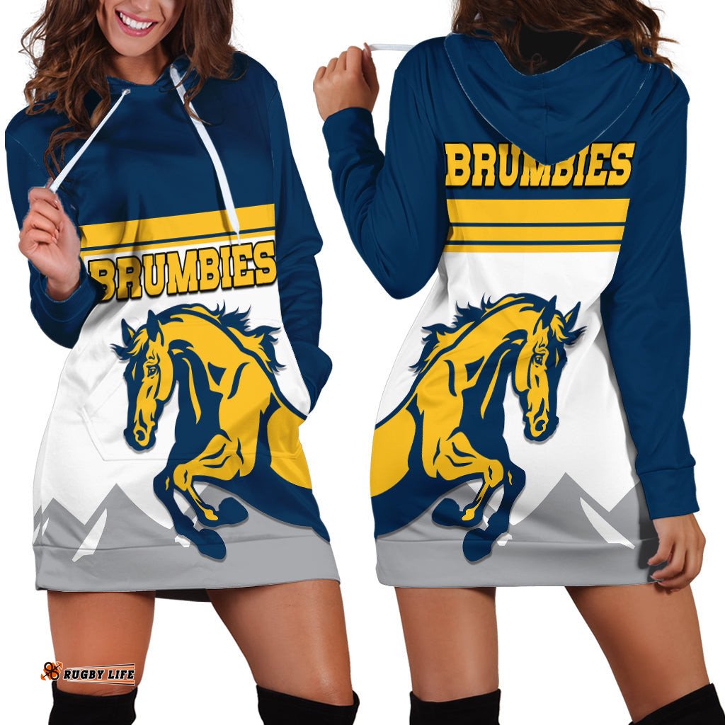 Brumbies Rugby Union Hoodie Dress Australia Silhouettes Of Horses