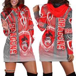Vibe Hoodie Clothing St. George Illawarra Dragons Sporty Style Hoodie Dress