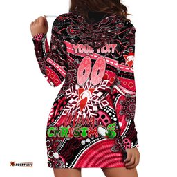 Merry Christmas AFL Swans Hoodie Dress Aboriginal Santa Football Mascot