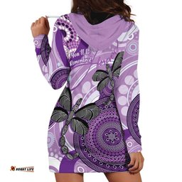Memorial Australia Hoodie Dress You Will Be Remembered Aboriginal Art