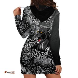 Personalised Panthers NAIDOC Week 2024 Hoodie Dress Aboriginal Fire Burning Sparks