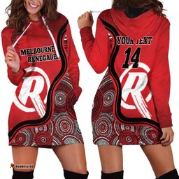 Custom Melbourne Renegades Hoodie Dress Indigenous Art Grunge Style