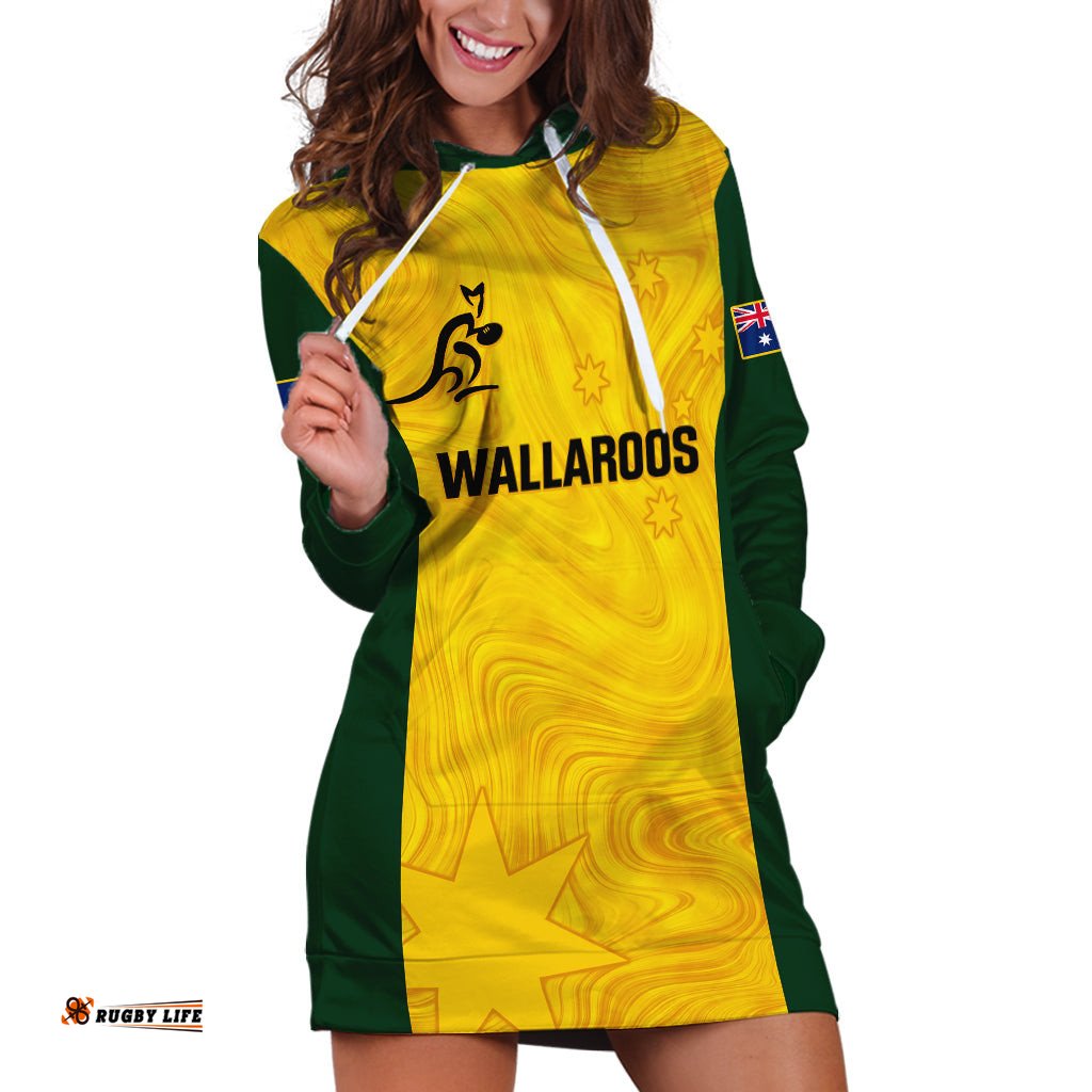 Australia Rugby Hoodie Dress Go Wallaroos Pacific Simple Version