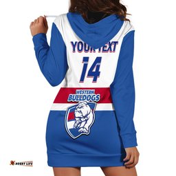 Personalised Western Bulldogs Football Hoodie Dress Go Doggies Sporty Style